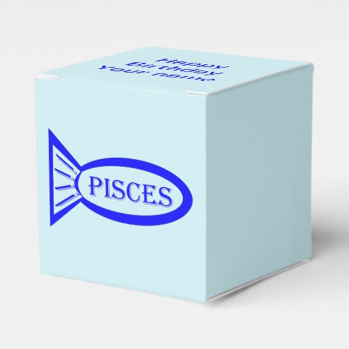 Pisces Star Sign Fish Custom Favor Box