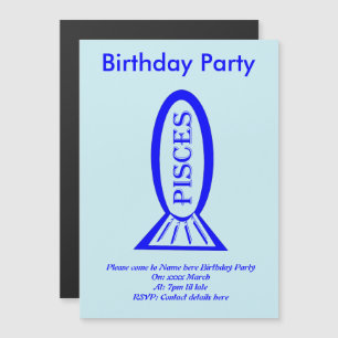 Pisces Star Sign Fish Custom Invites