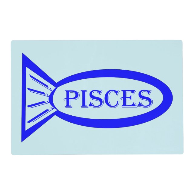 Pisces Star Sign Fish Custom Placemat (Front)