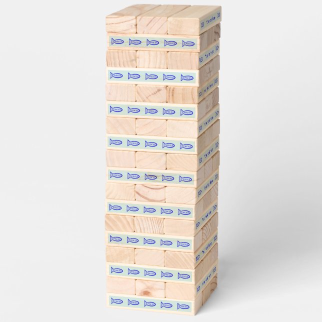 Pisces Star Sign Fish Custom Topple Tower (Assembled)