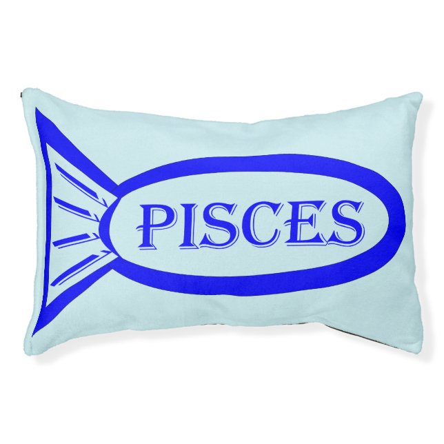 Pisces Star Sign Fish Dog Bed (Front)