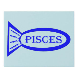 Pisces Star Sign Fish Faux Canvas