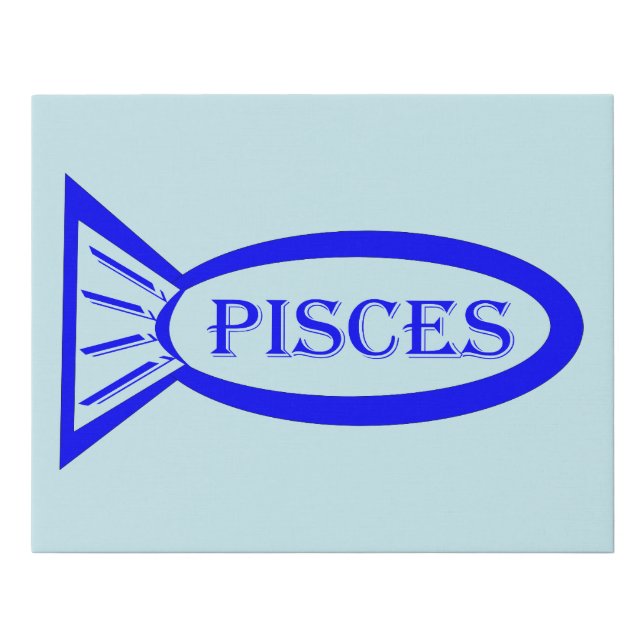 Pisces Star Sign Fish Faux Canvas (Front)