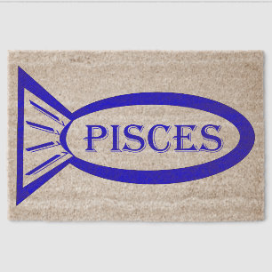 Pisces Star Sign Fish Fiber Doormat
