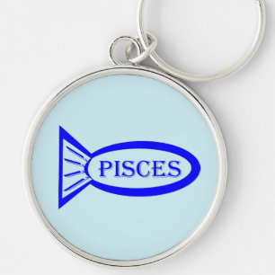 Pisces Star Sign Fish Keychain