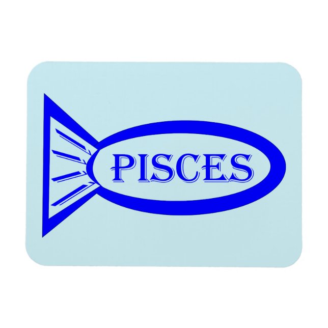 Pisces Star Sign Fish Magnet (Horizontal)