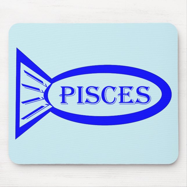 Pisces Star Sign Fish Mousepad (Front)
