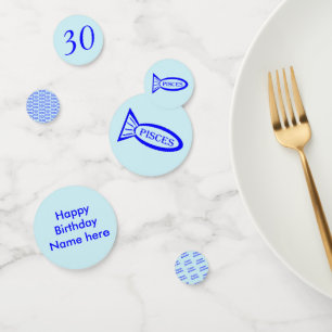 Pisces Star Sign Fish Personalized Confetti