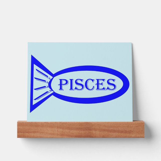 Pisces Star Sign Fish Picture Ledge (Front)