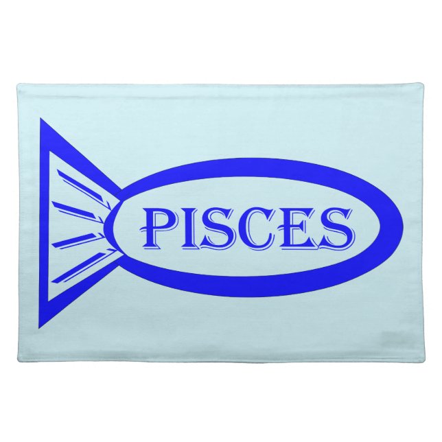 Pisces Star Sign Fish Placemat (Front)