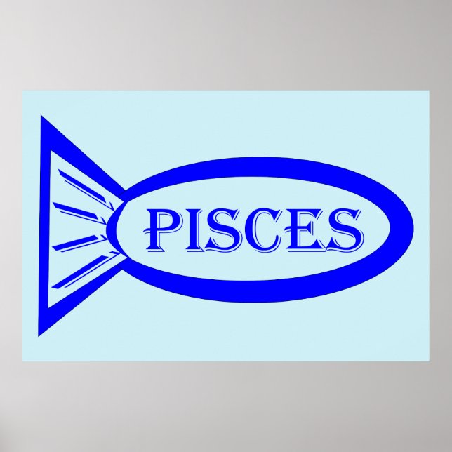 Pisces Star Sign Fish Poster (Front)