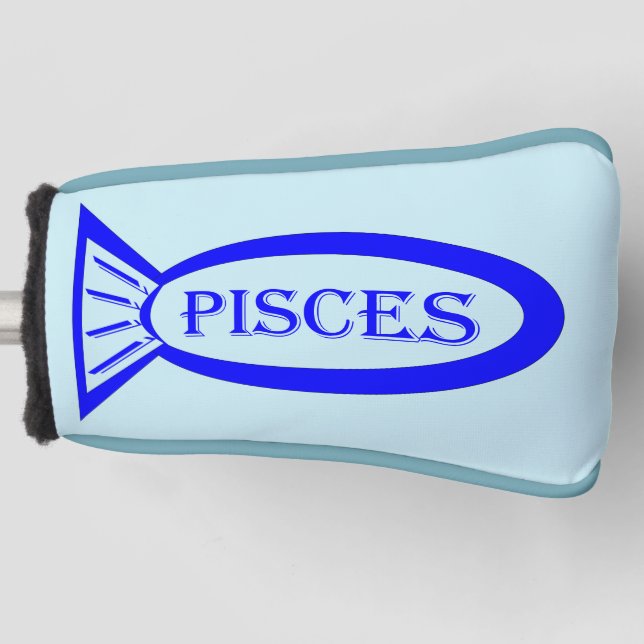 Pisces Star Sign Fish Putter Cover (Front)