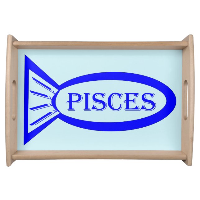 Pisces Star Sign Fish Serving Tray (Front)