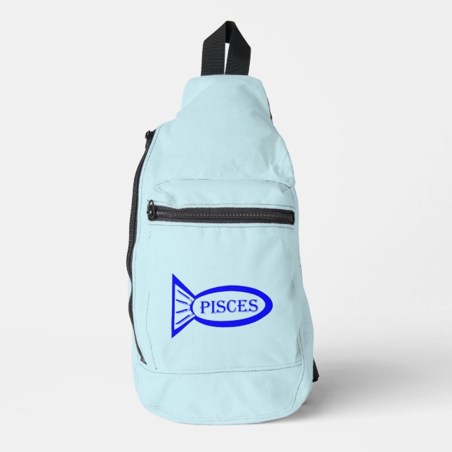 Pisces Star Sign Fish Sling Bag (Front)