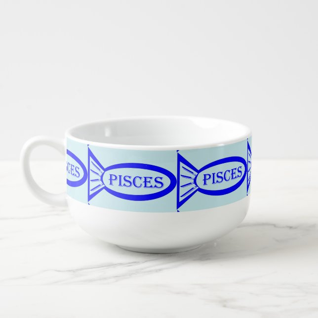 Pisces Star Sign Fish Soup Mug (Right)