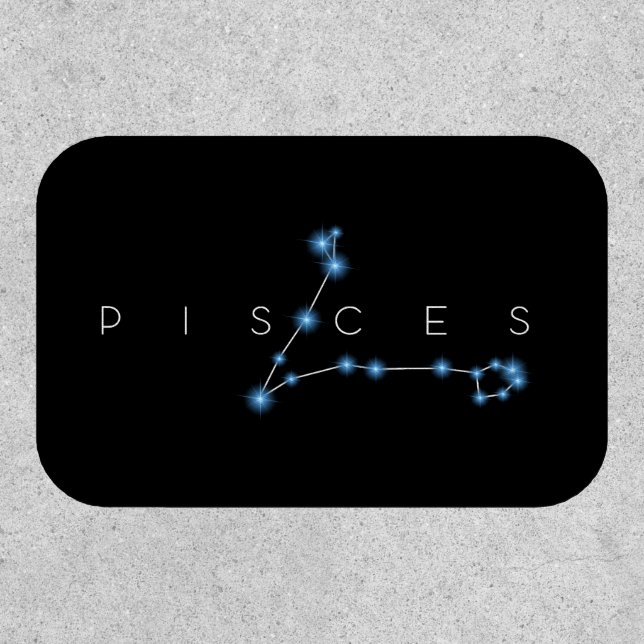 pisces star zodiac sign constellation horoscope as patch (Front)