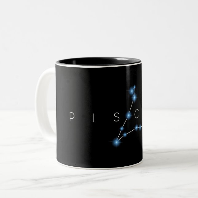 pisces star zodiac sign constellation horoscope as Two-Tone coffee mug (Front Left)