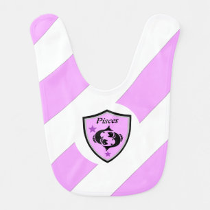Pisces symbol baby bib