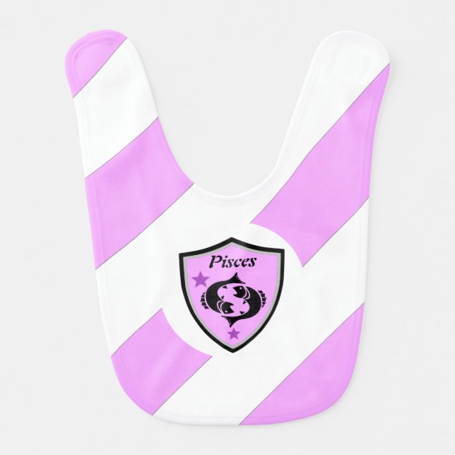 Pisces symbol    baby bib (Front)