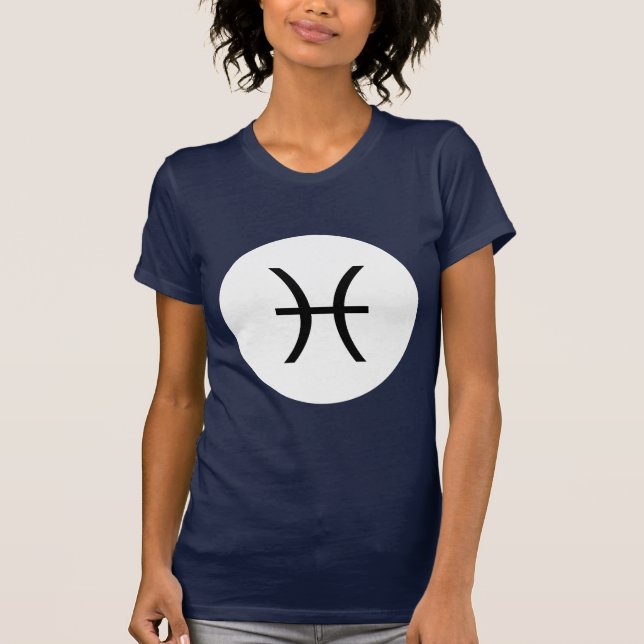 Pisces Symbol - Dark Tee - Customized (Front)