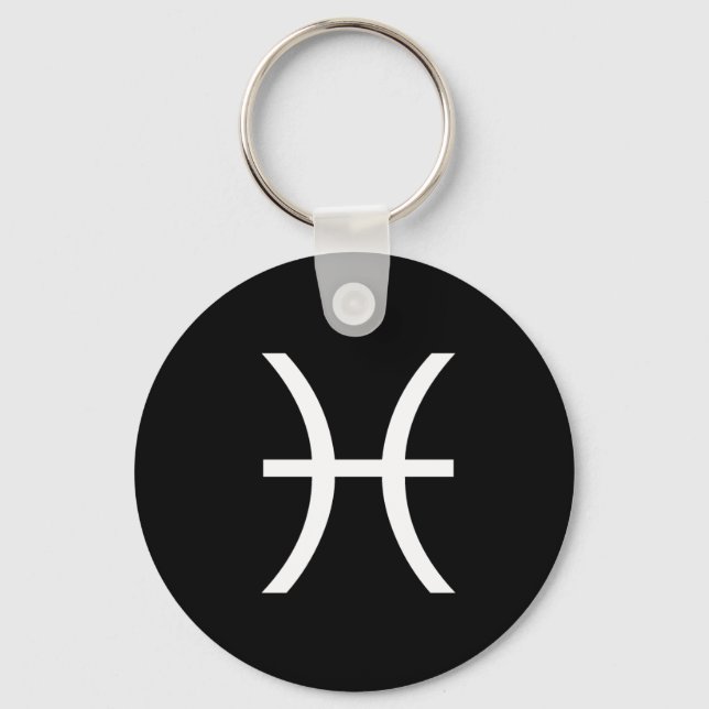 Pisces Symbol Keychain (Front)