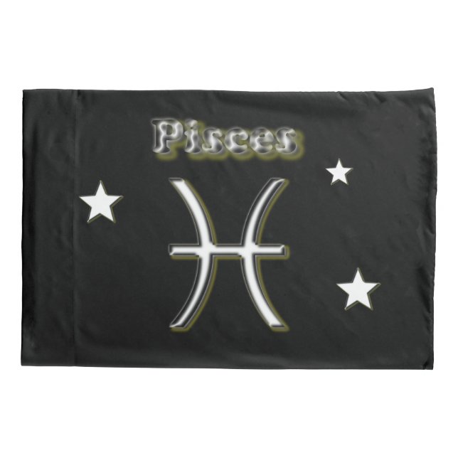 Pisces symbol pillowcase (Back)