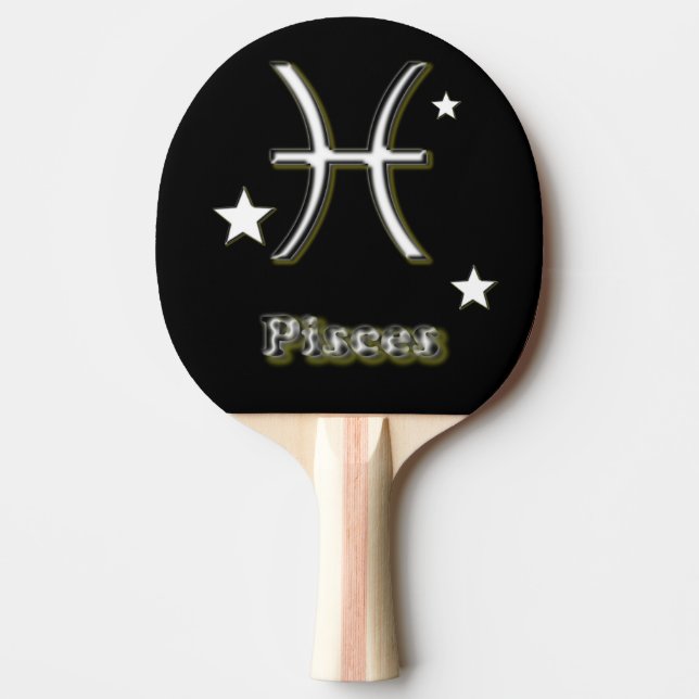 Pisces symbol Ping-Pong paddle (Front)