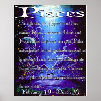pisces symbol poster