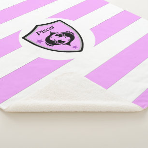 Pisces symbol sherpa blanket