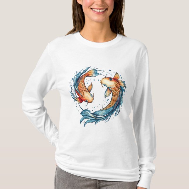 Pisces Symbol: The Cosmic Fish T-Shirt (Front)