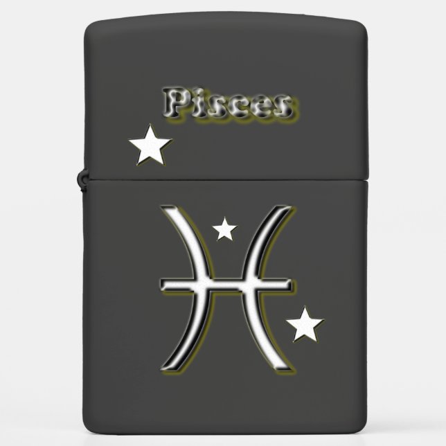 Pisces symbol zippo lighter (Front)