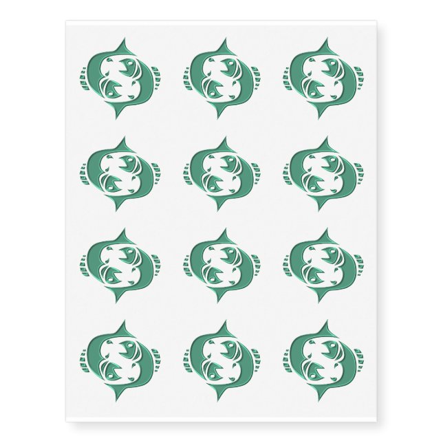 Pisces Temporary Tattoos (Front)