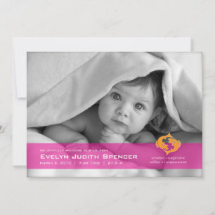Pisces the Fish Photo Birth Announcement