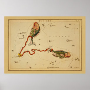 Pisces The Fish - Vintage Sign of the Zodiac Image