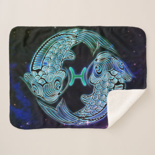 pisces the fish zodiac blanket