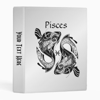 Pisces the Fish Zodiac Personalized Mini Binder