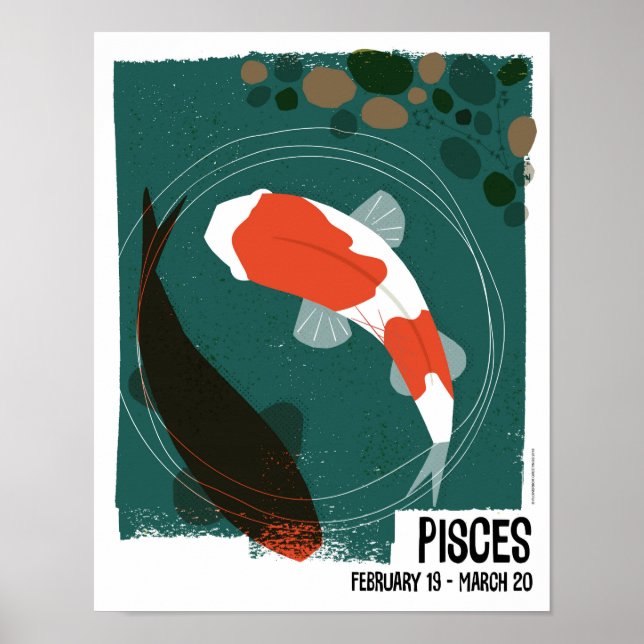 Pisces the Fish Zodiac Poster (Front)