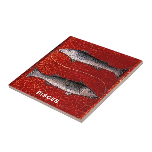 Pisces the Fish Zodiac Sign Birthday Party Ceramic Tile
