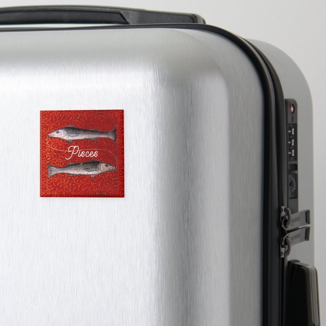 Pisces the Fish Zodiac Sign Birthday Party Magnet (In Situ (Luggage))