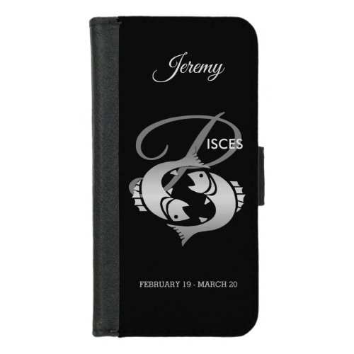 Pisces  the Fish _ Zodiac Sign iPhone 87 Wallet Case