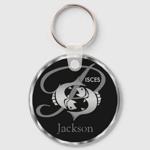 Pisces  the Fish _ Zodiac Sign Keychain