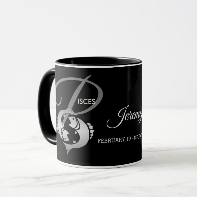 Pisces ♓ the Fish - Zodiac Sign Mug (Front Left)