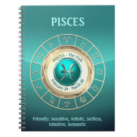 PISCES - The Fish Zodiac Sign Personality Traits Notebook
