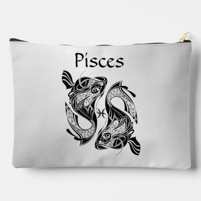 Pisces the Fish Zodiac Symbol and Sign Accessory Pouch (Back)