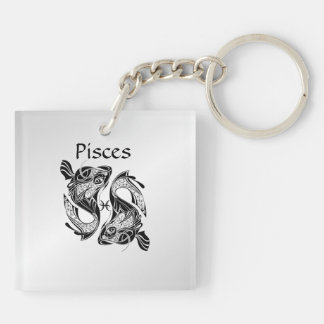 Pisces the Fish Zodiac Symbol and Sign Keychain