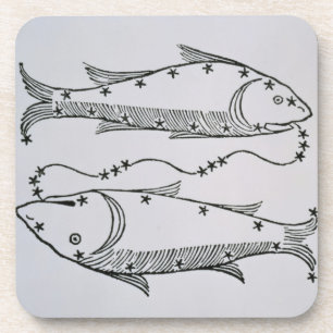 Pisces (the Fishes) an illustration from the 'Poet Beverage Coaster