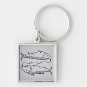 Pisces (the Fishes) an illustration from the 'Poet Keychain