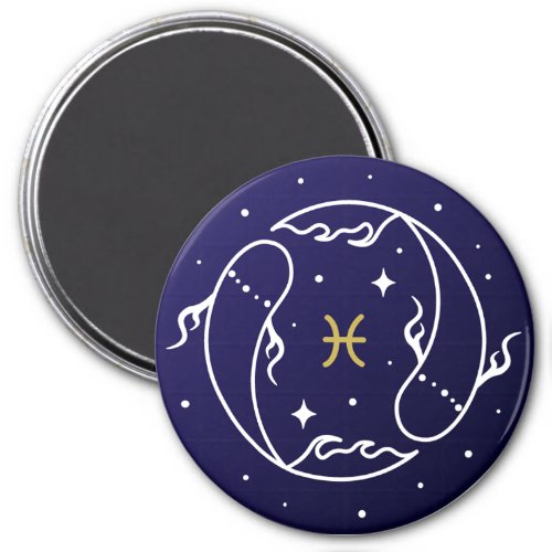 Pisces the Fishes Zodiac Sign Magnet