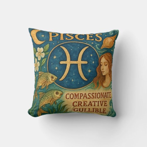 Pisces Throw Pillow