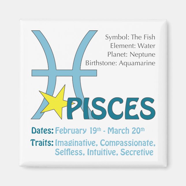 Pisces Traits Magnet (Front)